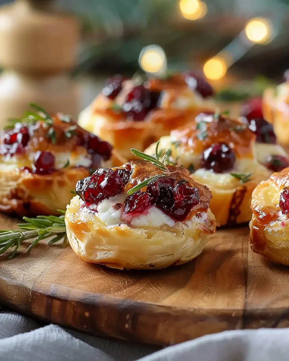 Baked Cranberry Brie Bites: Easy Turkey Bacon Appetizer Delight