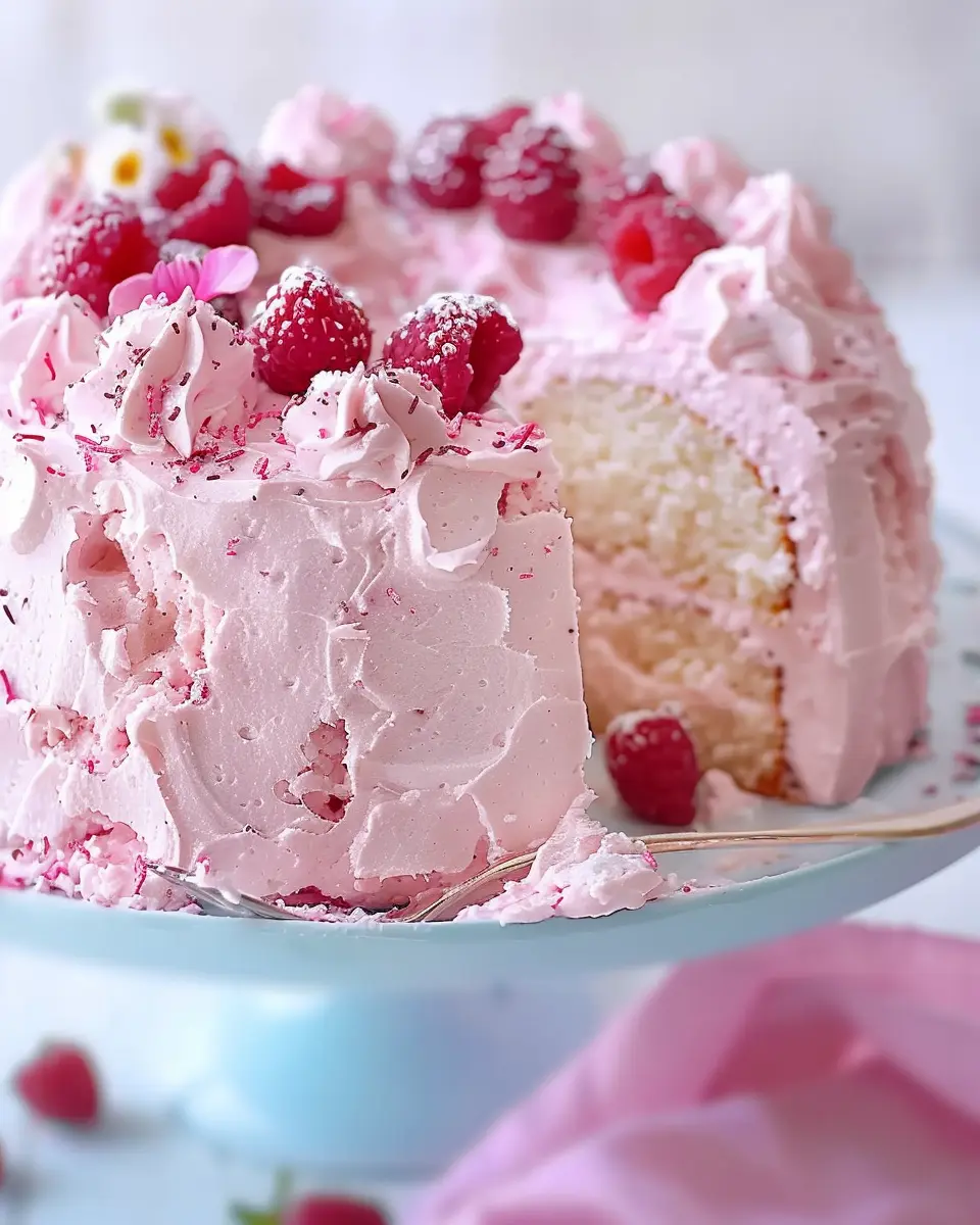 Beautiful Pink Angel Food Cake: A Light and Lovely Dessert Delight