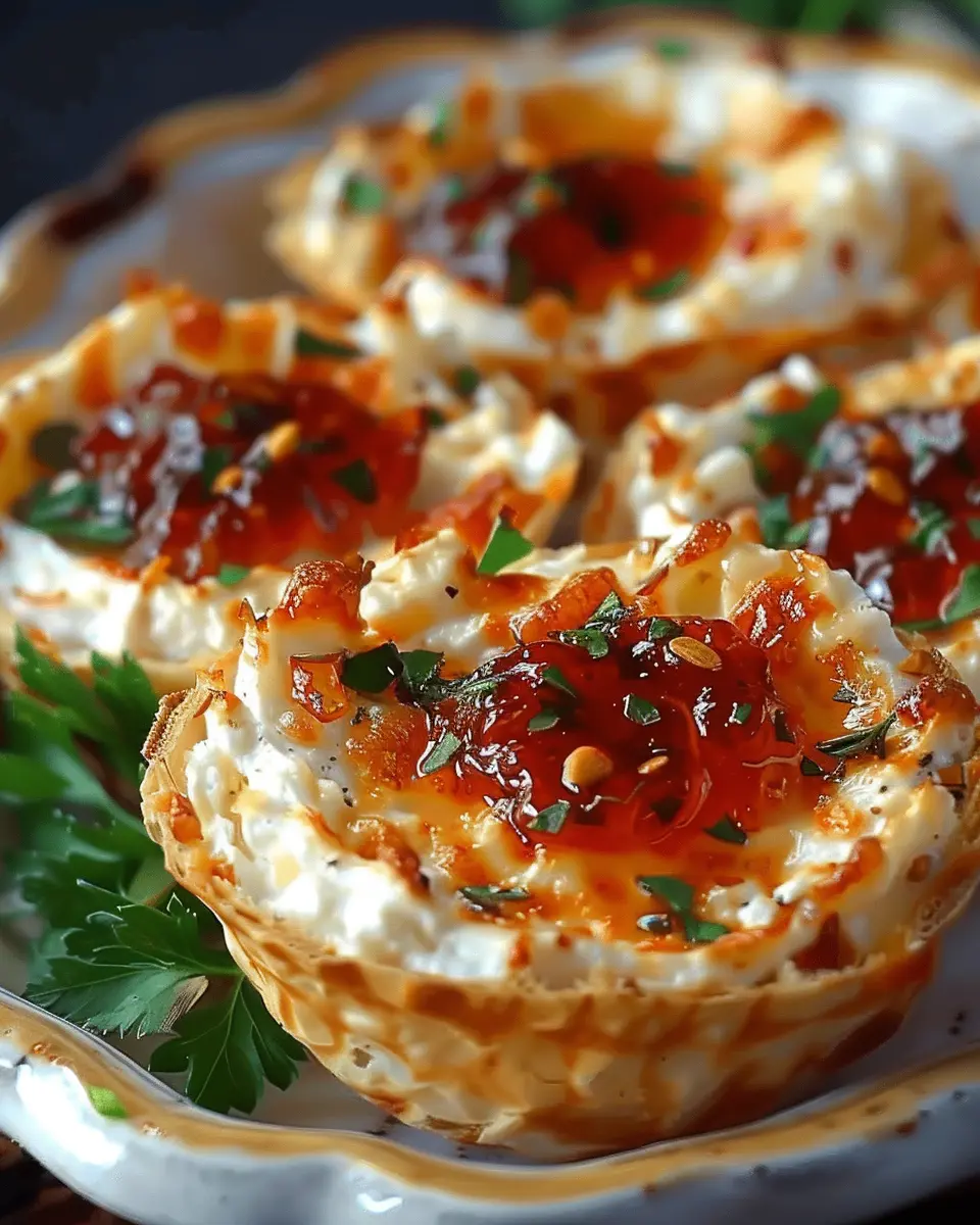Quick Pepper Jelly Cream Cheese Appetizer Dip with Turkey Bacon Bites