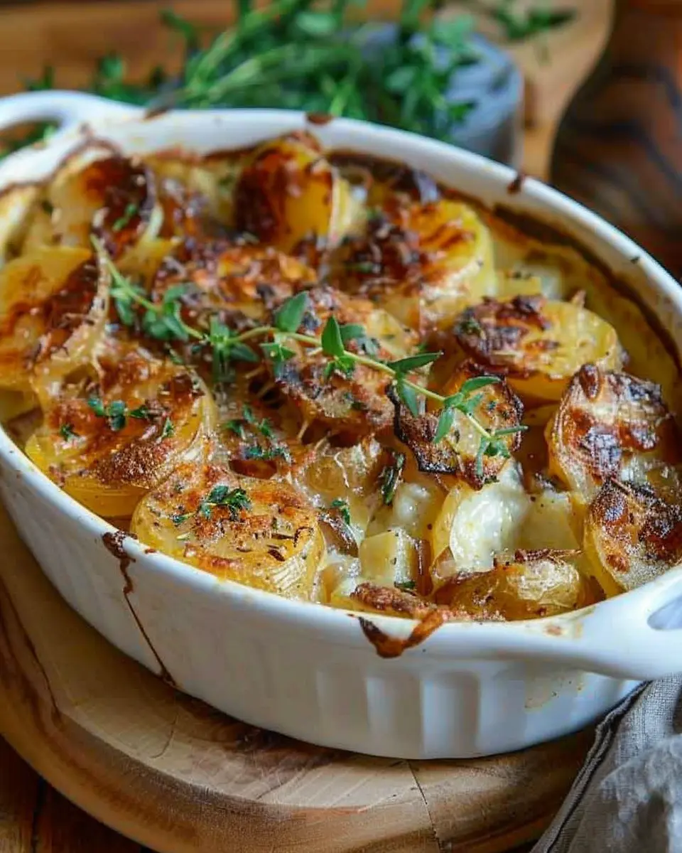 French Onion Potatoes with Turkey Bacon: A Comforting Delight