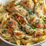 Healthy Garlic Parmesan Chicken Pasta