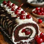 Elegant Black Forest Cake Roll