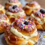 Danish Carnival Buns with Vanilla Cheesecake Delight!