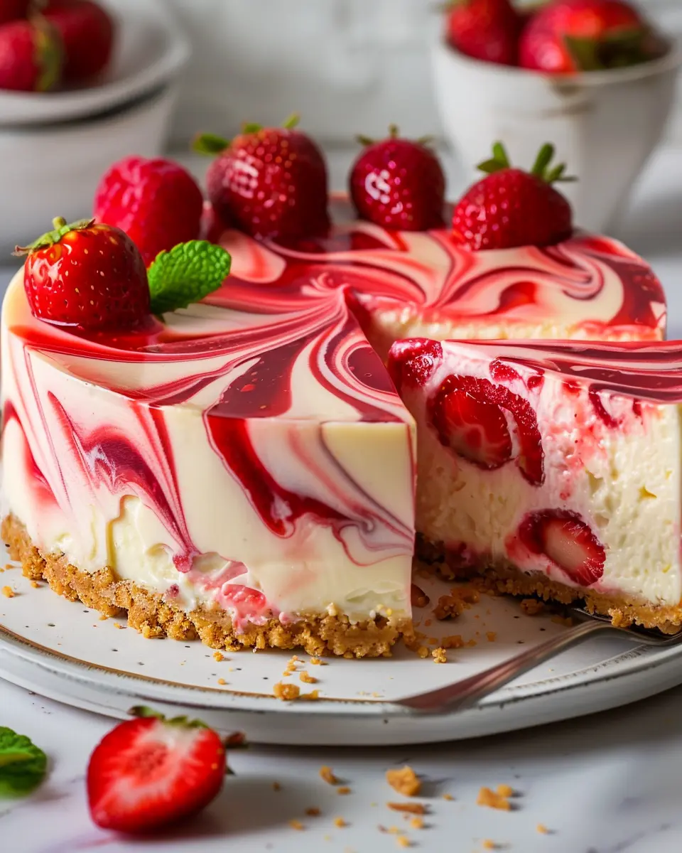 Strawberry Swirl Cheesecake Recipe: The Best Delightful Treat