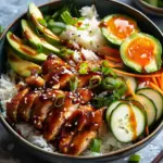 Sticky Chicken Rice Bowls Recipe