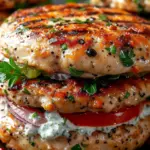 Juicy Greek Chicken Burgers with Tzatziki Bliss