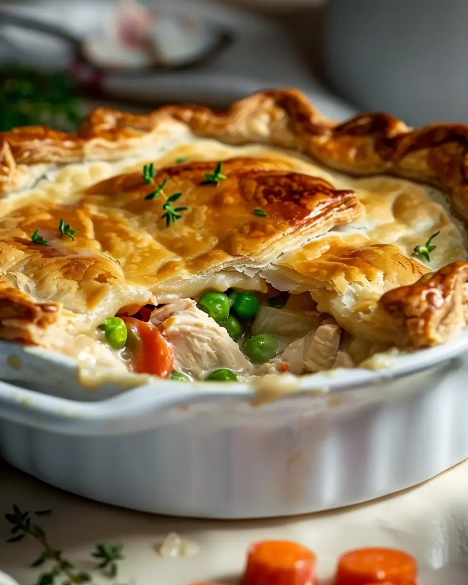 Classic Comfort Chicken Pot Pie with Turkey Bacon and Chicken Ham