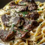 Creamy Steak Pasta Garlic