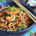 Yaki Udon with Shrimp (Japanese Stir Fried Noodles)