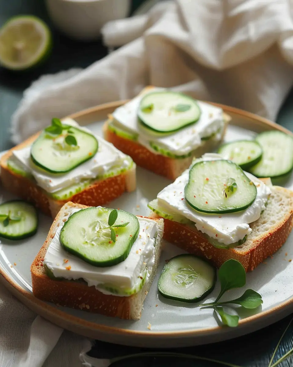 Cucumber & Cream Cheese Sandwiches: Easy Refreshing Twist for All
