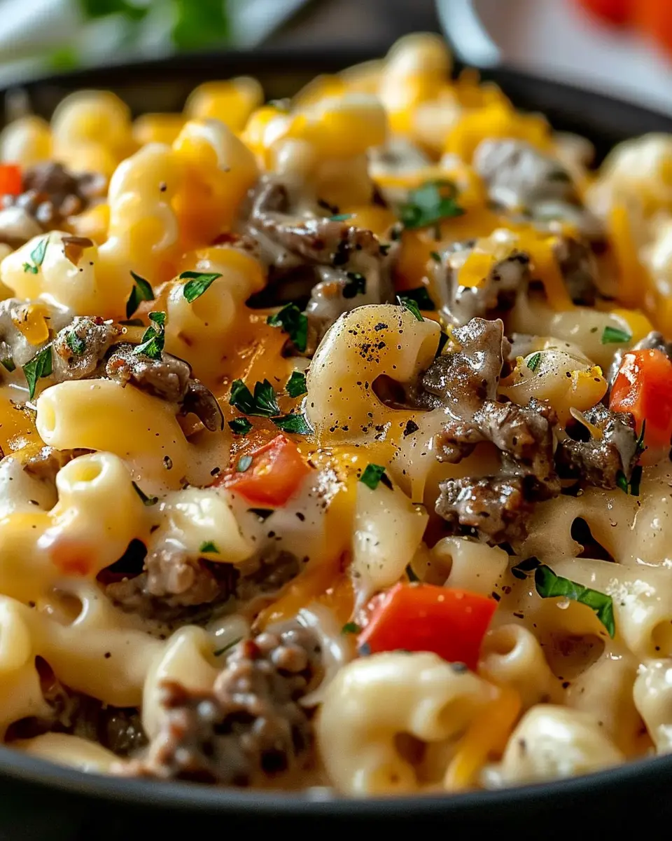 High-Protein Creamy Philly Cheesesteak Mac & Cheese Bliss You’ll Love