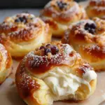 Danish Carnival Buns with Vanilla Cheesecake Delight!