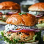 Greek Chicken Burgers with Tzatziki