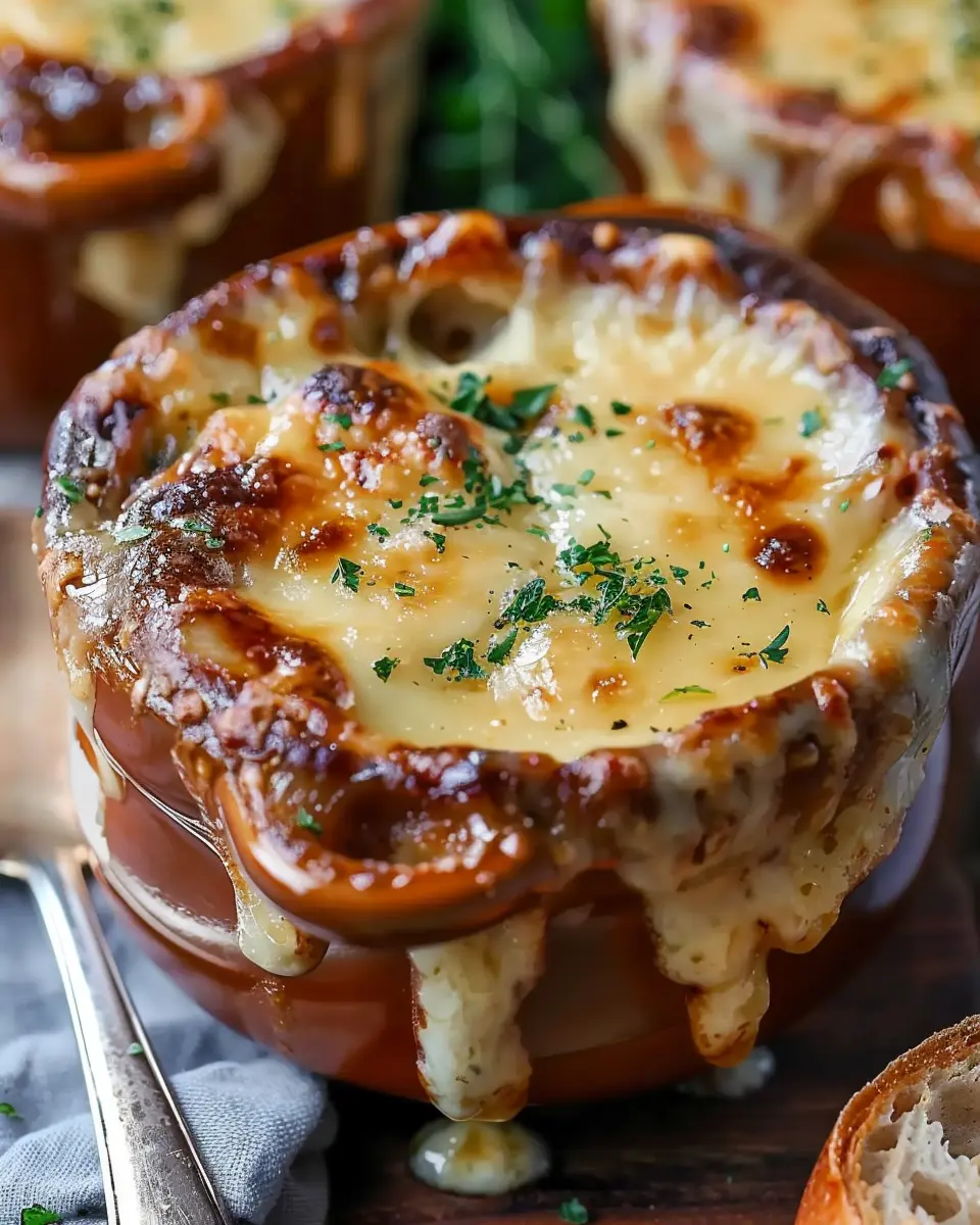 Easy French Onion Soup Recipe with Turkey Bacon and Chicken Ham