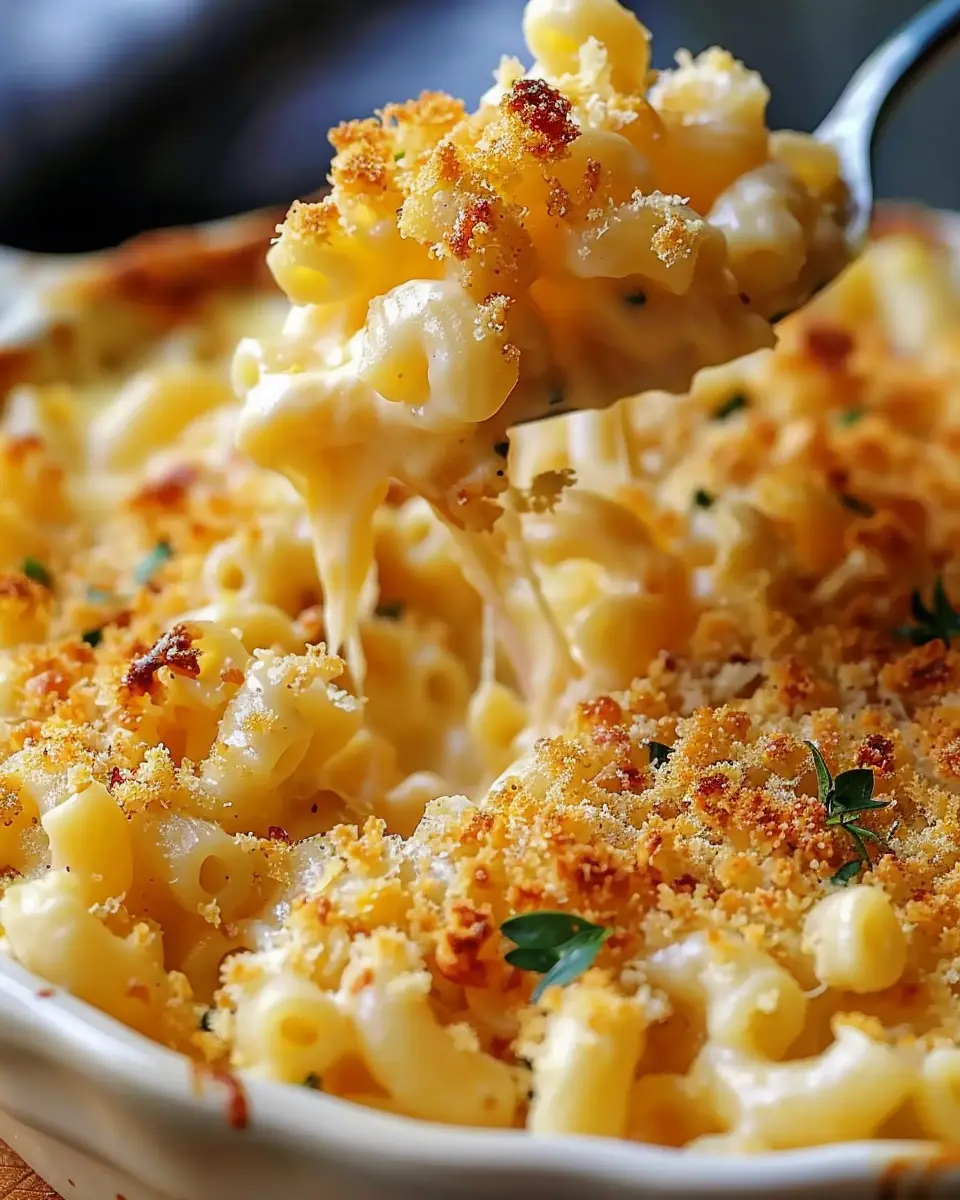 The Best Homemade Baked Mac and Cheese with Turkey Bacon Delight